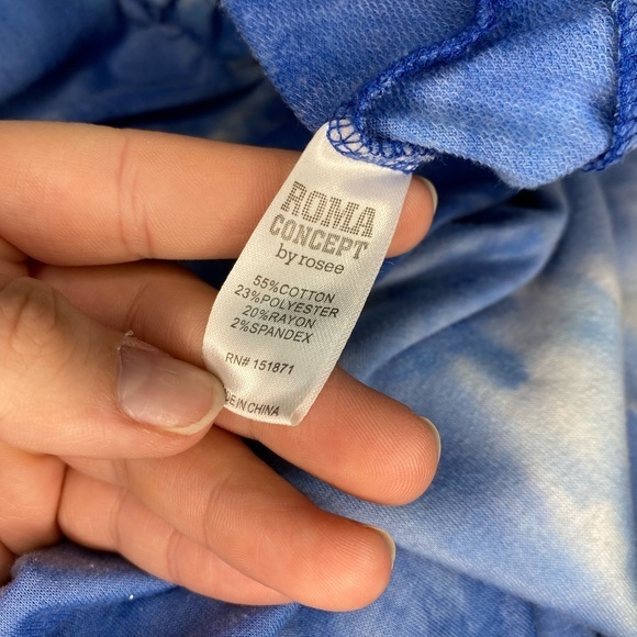 Roma Concept by Rosee blue tie-dye sweatpants- M - Picture 4 of 6